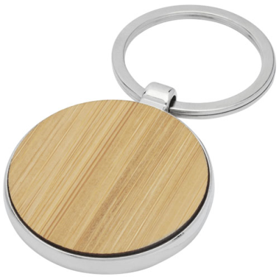 NINO BAMBOO ROUND KEYRING CHAIN in Natural