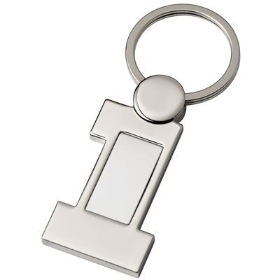 NUMBER ONE SHINY SILVER METAL KEYRING