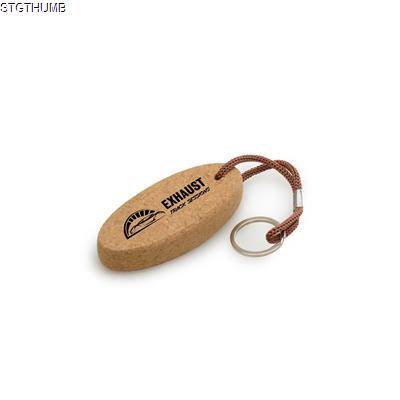 OVAL CORK KEYRING