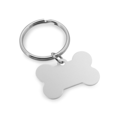 PAW ALUMINIUM METAL KEYRING in Satin Silver