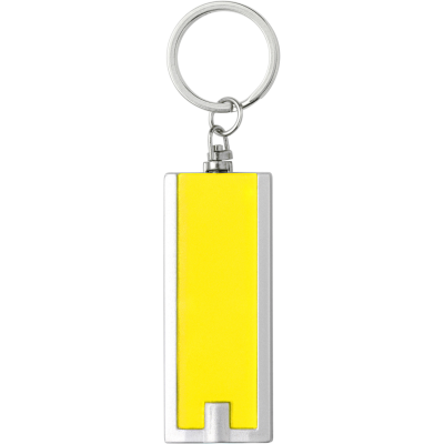 PLASTIC LED TORCH KEYRING in Yellow