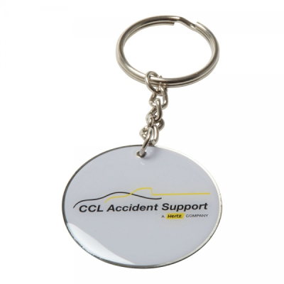 PRINTED ALUMINIUM METAL KEYRING (60MM)