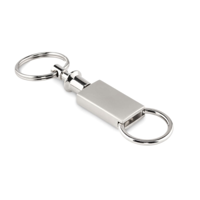 PULL APART SPLIT KEYRING in Silver