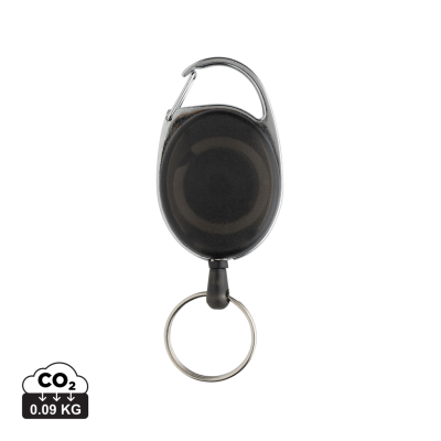 RCS RECYCLED ABS ROLLER CLIP KEYRING CHAIN in Black