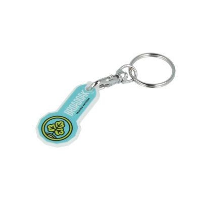 RECYCLED TROLLEY COIN KEYRING