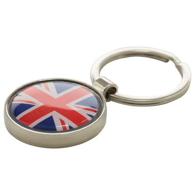 ROUND ALLOY INJECTION KEYRING (UK STOCK)