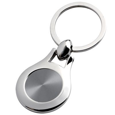 ROUND METAL KEYRING with Matt Finish Insert