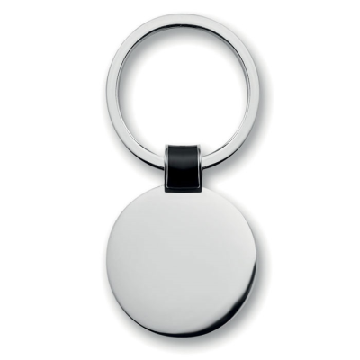 ROUND SHAPE KEYRING in Black