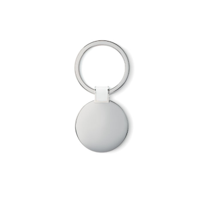 ROUND SHAPE KEYRING in White