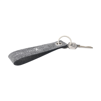 RPET FELT KEYRING in Grey