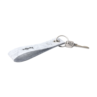 RPET FELT KEYRING in Pale Grey