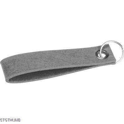 RPET FELT KEYRING in Silvergrey