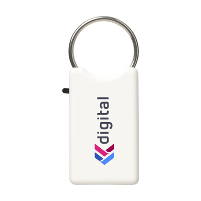 SAFE GRS RECYCLED KEYRING in White