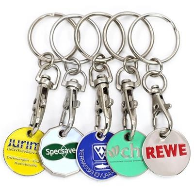 SHOPPING TROLLEY TOKENS KEYRING