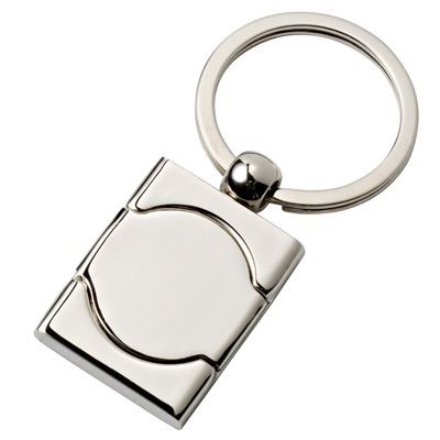 SILVER CHROME METAL KEYRING