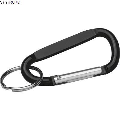 SNAP HOOK KEYRING in Black