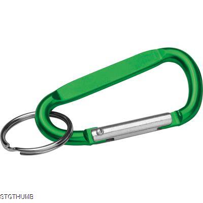 SNAP HOOK KEYRING in Green