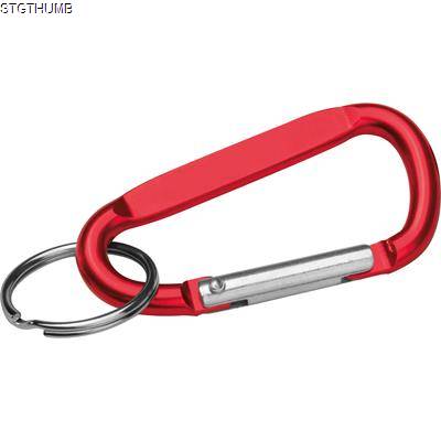 SNAP HOOK KEYRING in Red