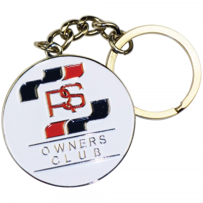 STAMPED IRON SOFT ENAMEL KEYRING (40MM)