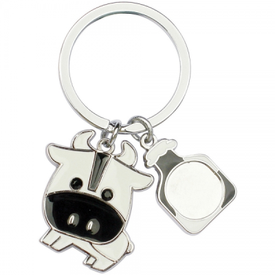 STAMPED IRON SOFT ENAMEL KEYRING (50MM)