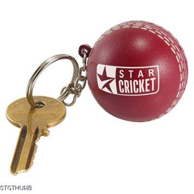 STRESS CRICKET BALL KEYRING *