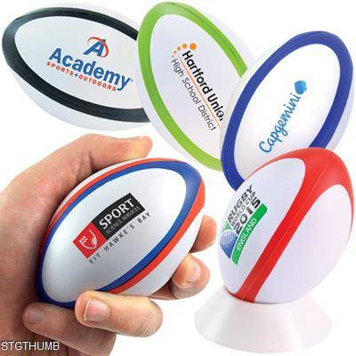 STRESS DUAL COLOUR RUGBY BALL *