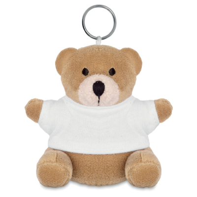 TEDDY BEAR KEYRING in White