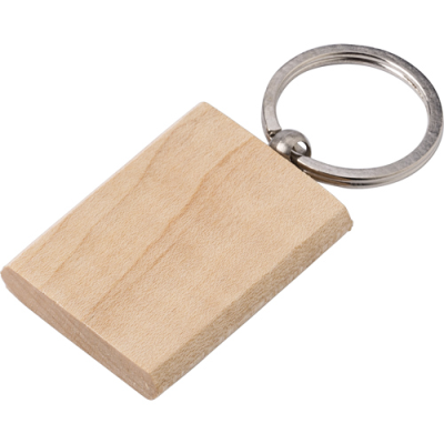 THE TEY - WOOD KEY HOLDER KEYRING in Brown