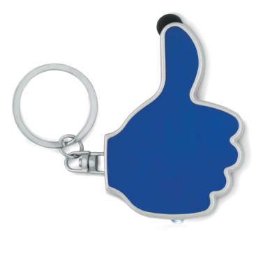 THUMBS UP LED LIGHT W & KEY RING in Blue