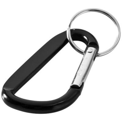 TIMOR CARABINER KEYRING CHAIN in Solid Black