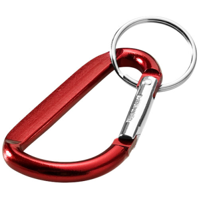 TIMOR RCS RECYCLED ALUMINIUM METAL CARABINER KEYRING CHAIN in Red