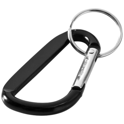 TIMOR RCS RECYCLED ALUMINIUM METAL CARABINER KEYRING CHAIN in Solid Black