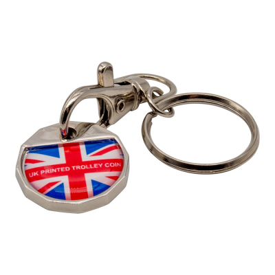 TROLLEY COIN KEYRING (UK STOCK)