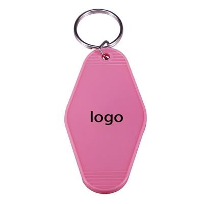 VINTAGE PLASTIC MOTEL KEYRING CHAIN HOTEL KEY TAG