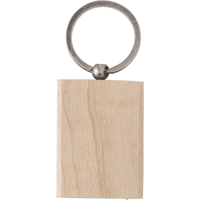 WOOD KEY HOLDER KEYRING in Brown