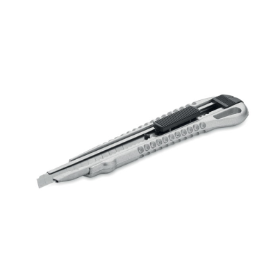 ALUMINIUM METAL RETRACTABLE KNIFE in Silver