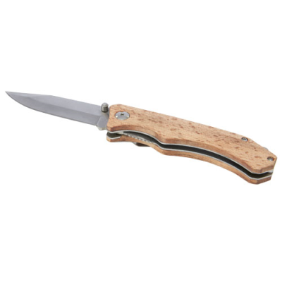 DAVE POCKET KNIFE with Belt Clip in Wood