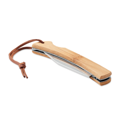 FOLDING KNIFE in Bamboo in Brown