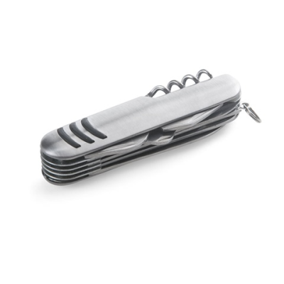 KAPRUN MULTI-FUNCTION POCKET KNIFE MADE OF STAINLESS STEEL METAL AND METAL in Satin Silver