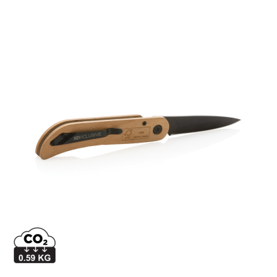 NEMUS LUXURY WOOD KNIFE with Lock in Brown