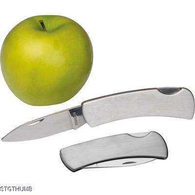 POCKET KNIFE with Safety Lock in Silvergrey