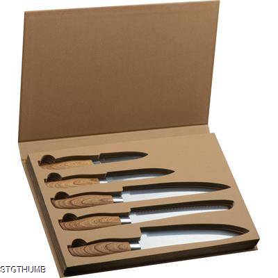 SET OF 5 KNIVES in Silvergrey