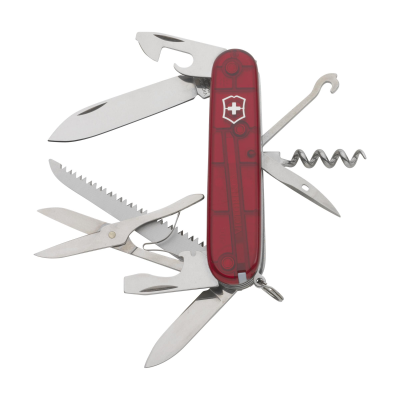 VICTORINOX HUNTSMAN POCKET KNIFE in Clear Transparent Red