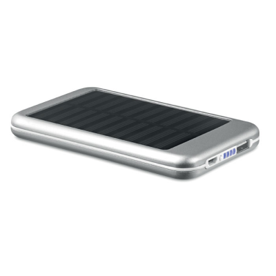 4000 MAH SOLAR POWERBANK in Silver