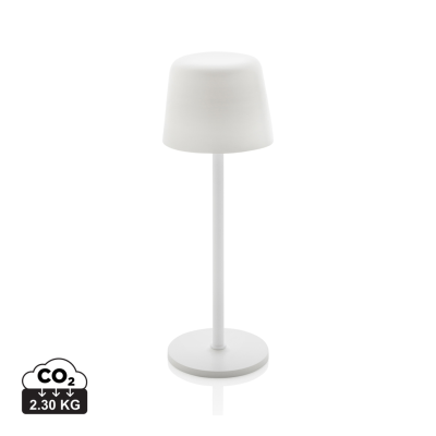 ZENIC RCS RECYCLED PLASTIC USB RE-CHARGABLE TABLE LAMP in White