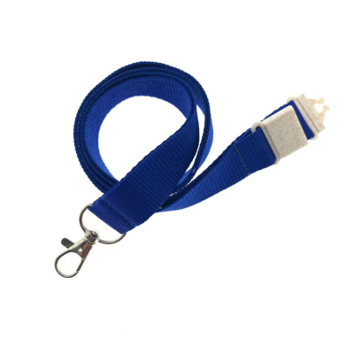 20MM FLAT RECYCLED PET LANYARD in Reflex Blue (Uk Stock)