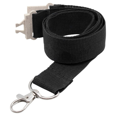 20MM PAPER LANYARD in Black (Uk Stock)