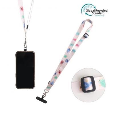 ADJUSTABLE RPET PHONE LANYARD