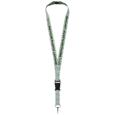 BALTA RECYCLED PET LANYARD with Safety Breakaway & Buckle in Solid Black & White