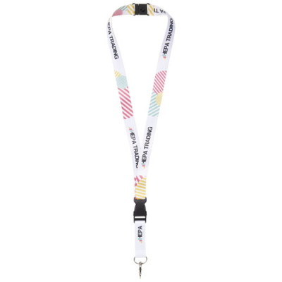 BALTA SUBLIMATION LANYARD with Safety Breakaway & Buckle in Solid Black & White